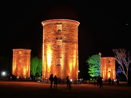 明治公園のライトアップ