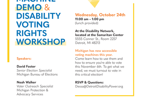 Accessible Voting Machine Demo& Disability Voting Rights Workshop