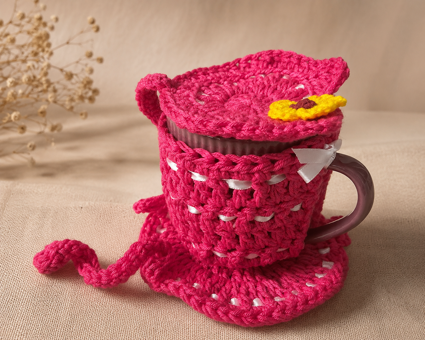 Kit para Caneca Gatinho em Flor — foto 2