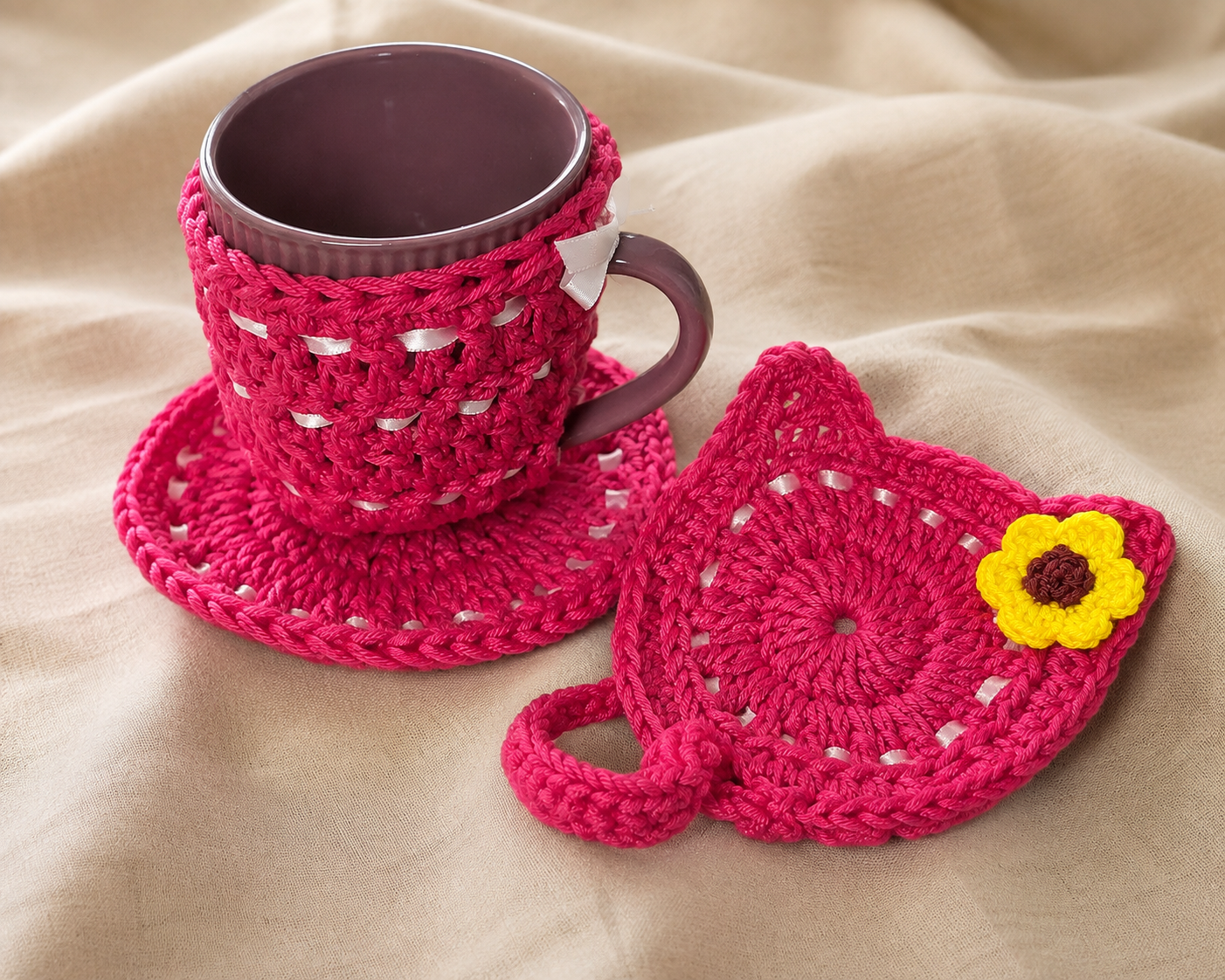 Kit para Caneca Gatinho em Flor