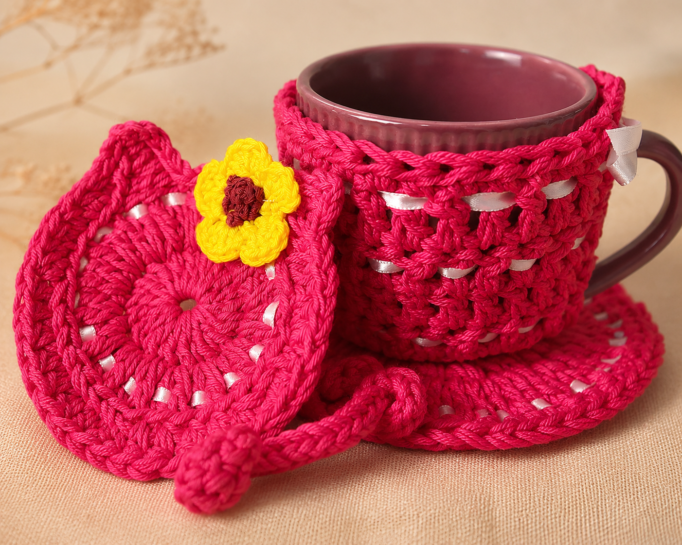 Kit para Caneca Gatinho em Flor — foto 3