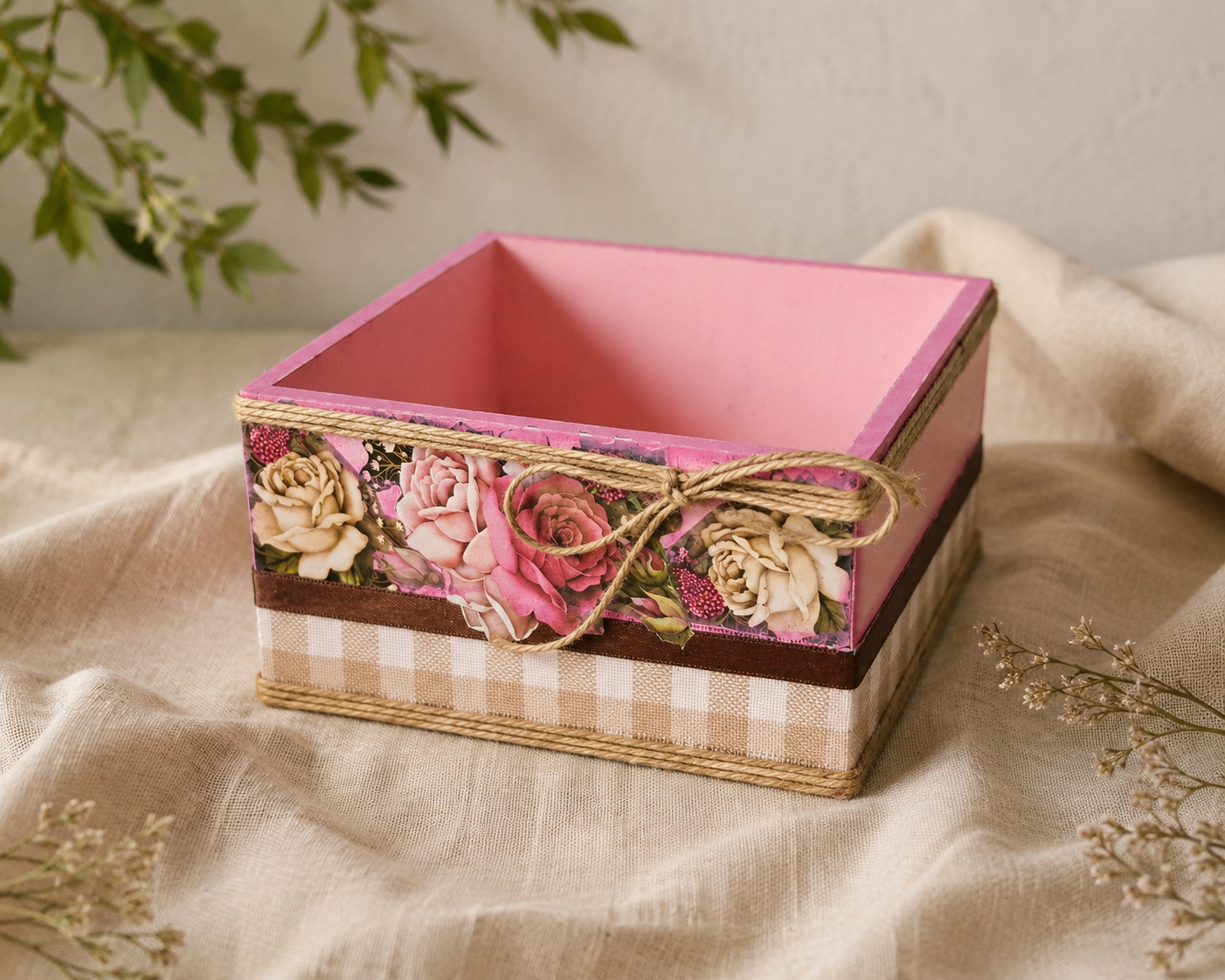 Cachepô Laço de Rosas — foto 3