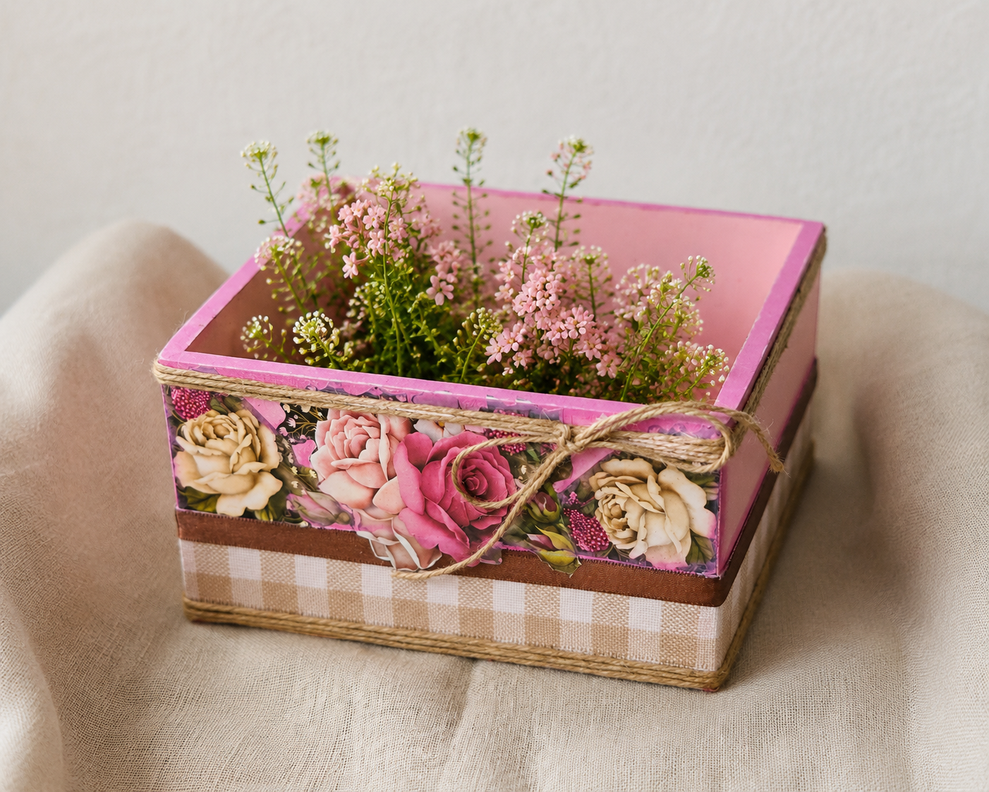 Cachepô Laço de Rosas