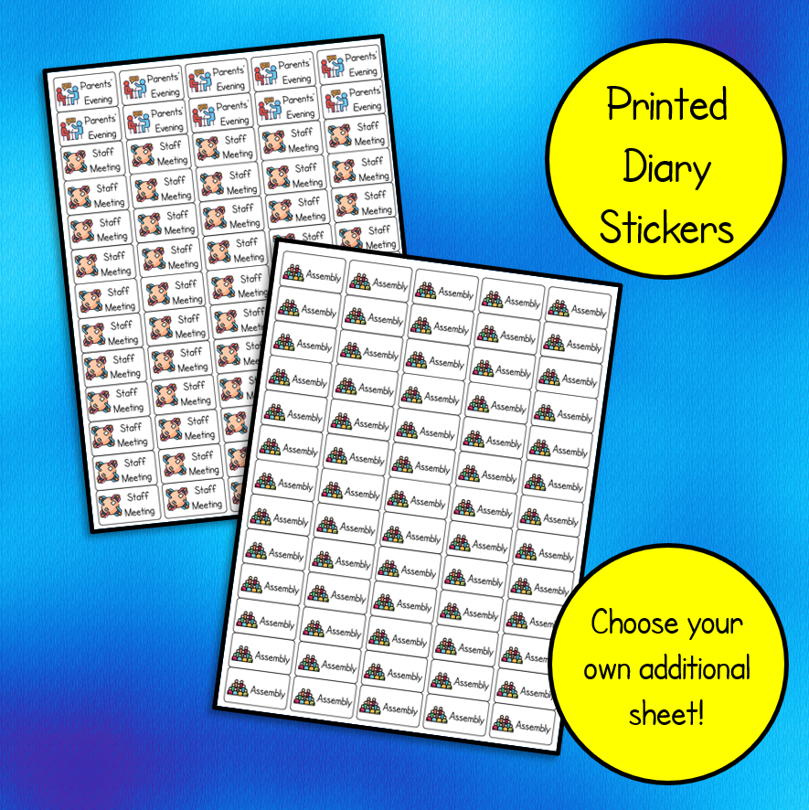 Printed Diary Stickers Pack (4 sticker sheets) Mean Business