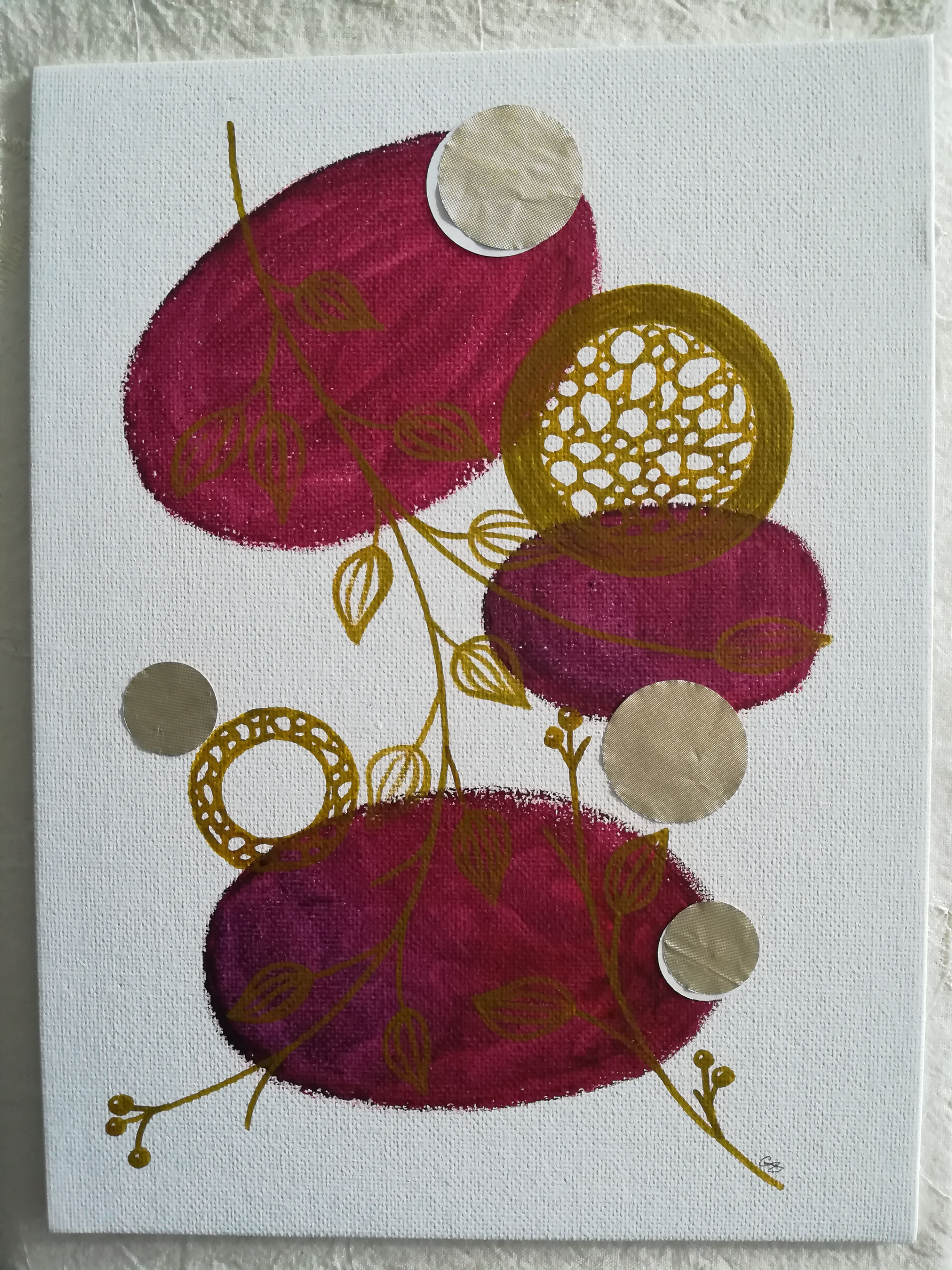 Tableau - Ovales roses