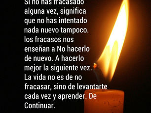 De los errores, Aprende y Continúa