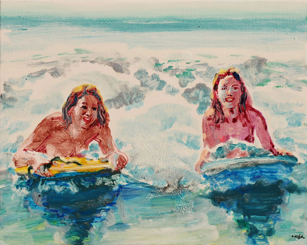 권여현, 낯선 숲의 일탈자들 Deviators in Heteroclite Forest 4O1A0260, 2021, Oil on canvas, 38 x 48cm