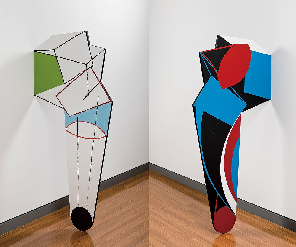 윤성진 Yune Seongjin, 벽에 기댄 2면 2312, 2Faces leaning against the Wall 2312, 2023, Acrylic on c