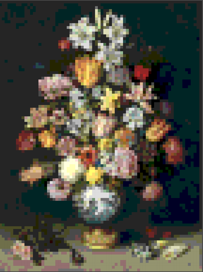 Ambrosius Bosschaert reinterpret, 18x 24