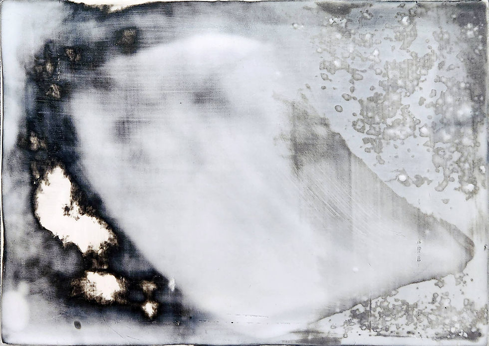 Invisible, 2025, Ceramics on Panel, 9 x 6.25 in (1)