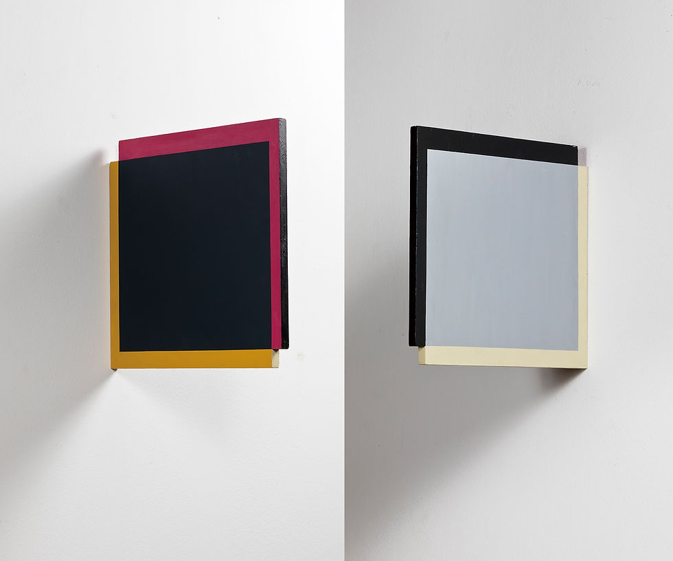 윤성진 Yune Seongjin, 2면 2시점 2502–4정사각형, 2Faces 2Visions 2502–4Squares, 2025, Acrylic on core