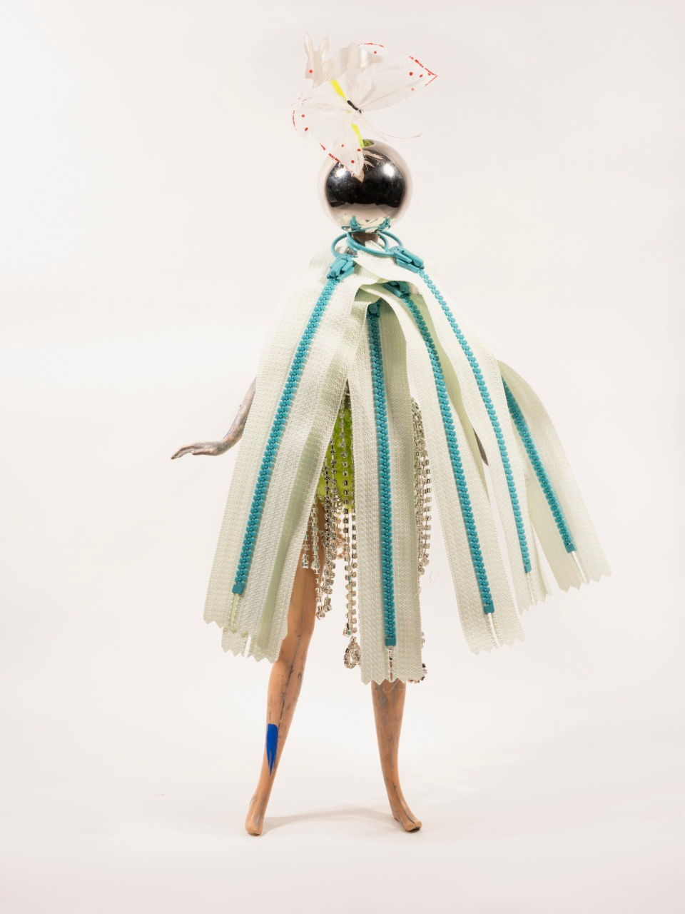 윤정원, Barbie 16, 2021, mixed media, 80x35cm