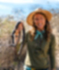 Cypress holding a coachwhip snake