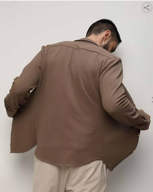 Thumbnail: Men Striped Regular Fit Shirt