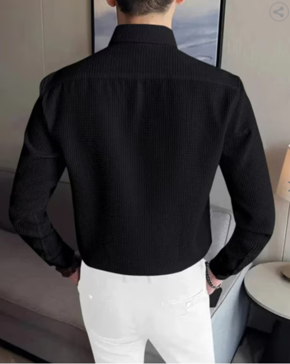 Thumbnail: Men Patterned Loose Fit Shirt