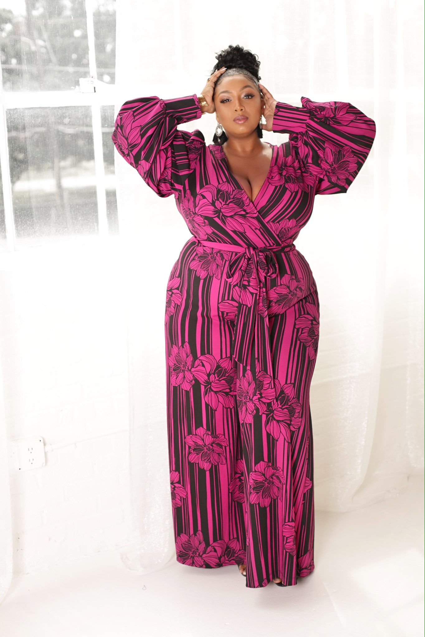 Woman Of The Hour (Fuchsia & Black )