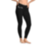 Thumbnail: Black Stretchy Leggings (AOP)