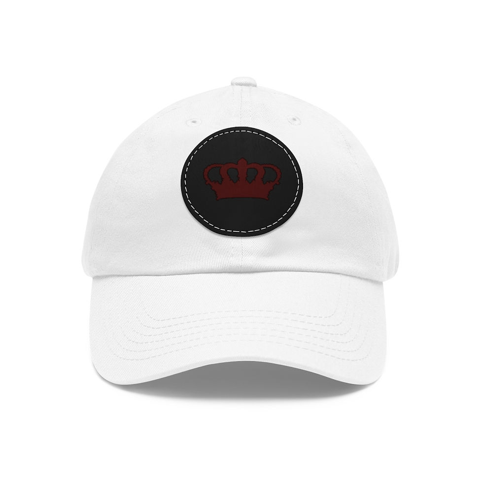 Thumbnail: Dad Hat with Leather Patch (Round)