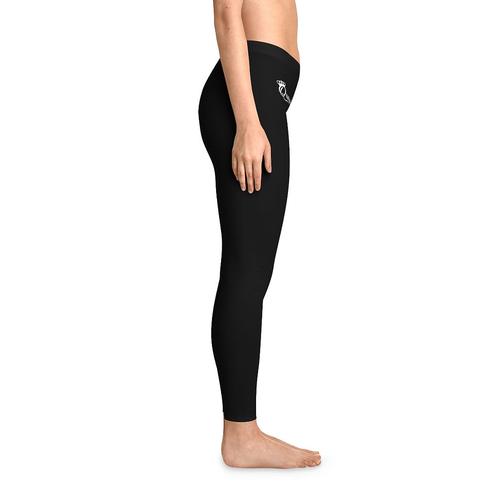 Thumbnail: Black Stretchy Leggings (AOP)