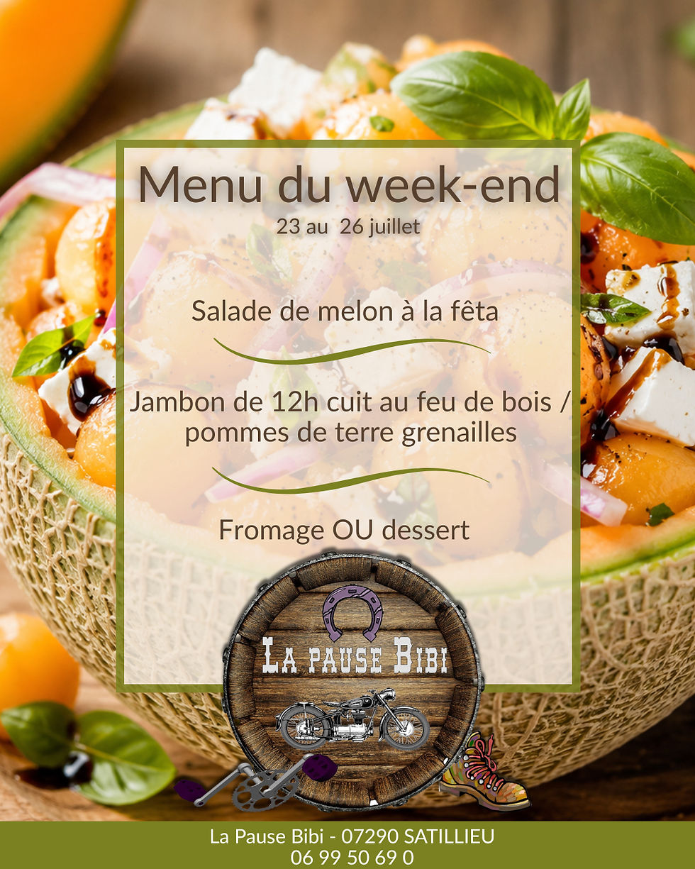 Du 23 au 26 juillet !😋