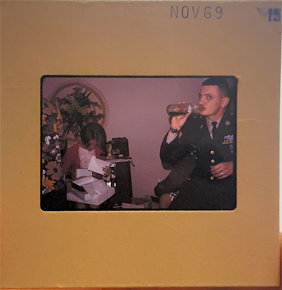 Soldier Drinking at Family Party - November '69 - no. 15