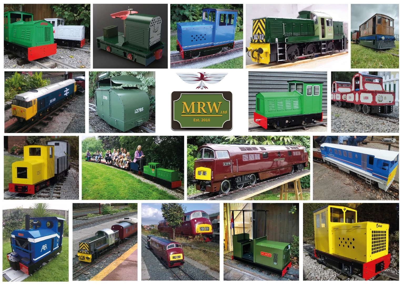 A collage of Phoenix locomotives with the Phoenix and MRW logos, from MRW’s September 2024 announcement