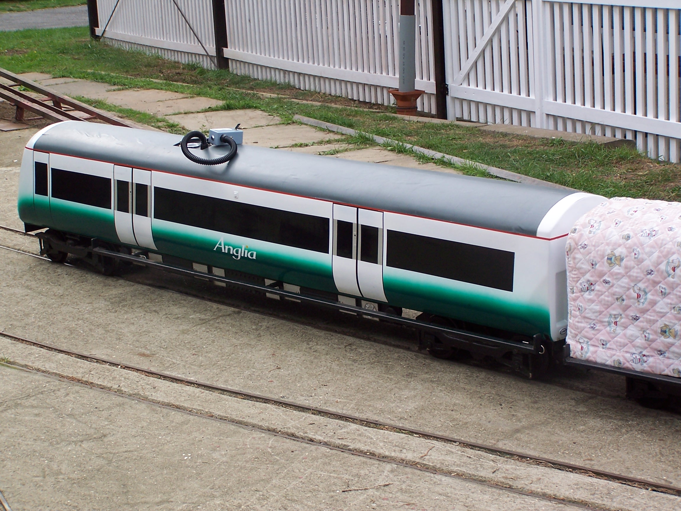 Side view of the Anglia miniature Turbostar