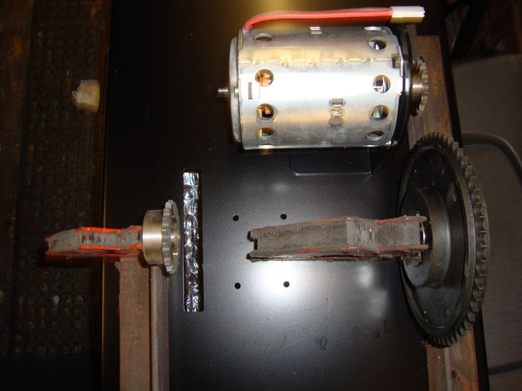 Scooter motor, layshaft and chain transmission.