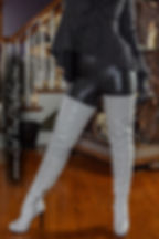 PEARLE GREY LEATHER 2.0 PLATFORM HIGH-RIZE THIGH BOOTS