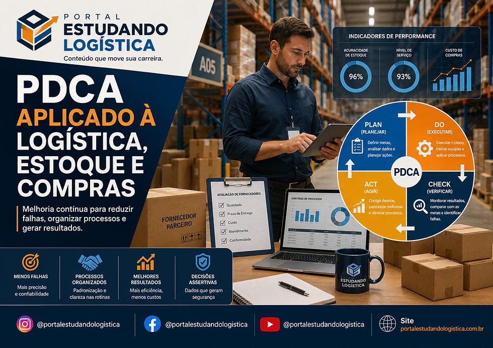 PDCA aplicado à logística, estoque e compras: como melhorar processos e reduzir custos