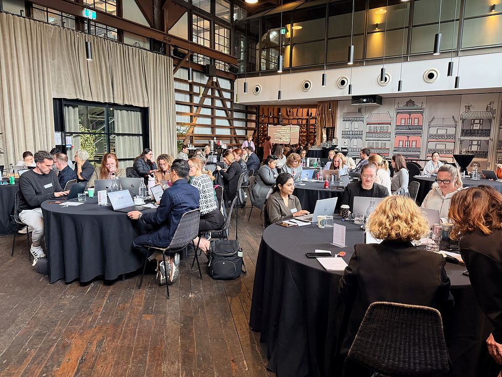 Workshop participants discussing better ways of working