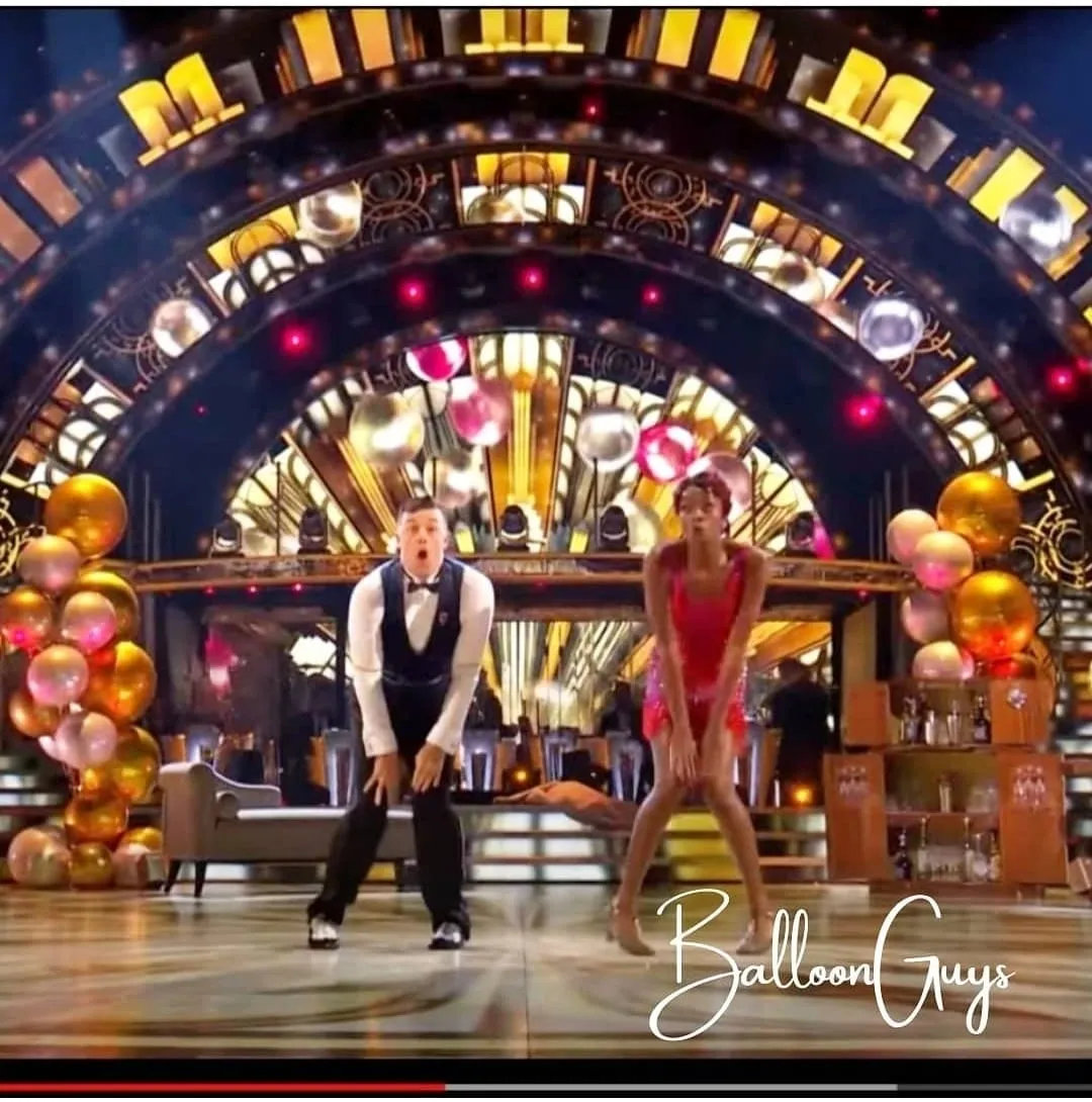 Stricktly come dancing using our balloons for the main stage weekly through out december