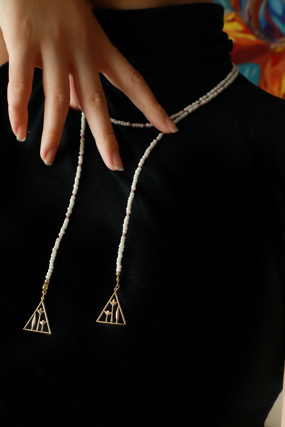 Thumbnail: Lariat versatile Beaded Necklace 