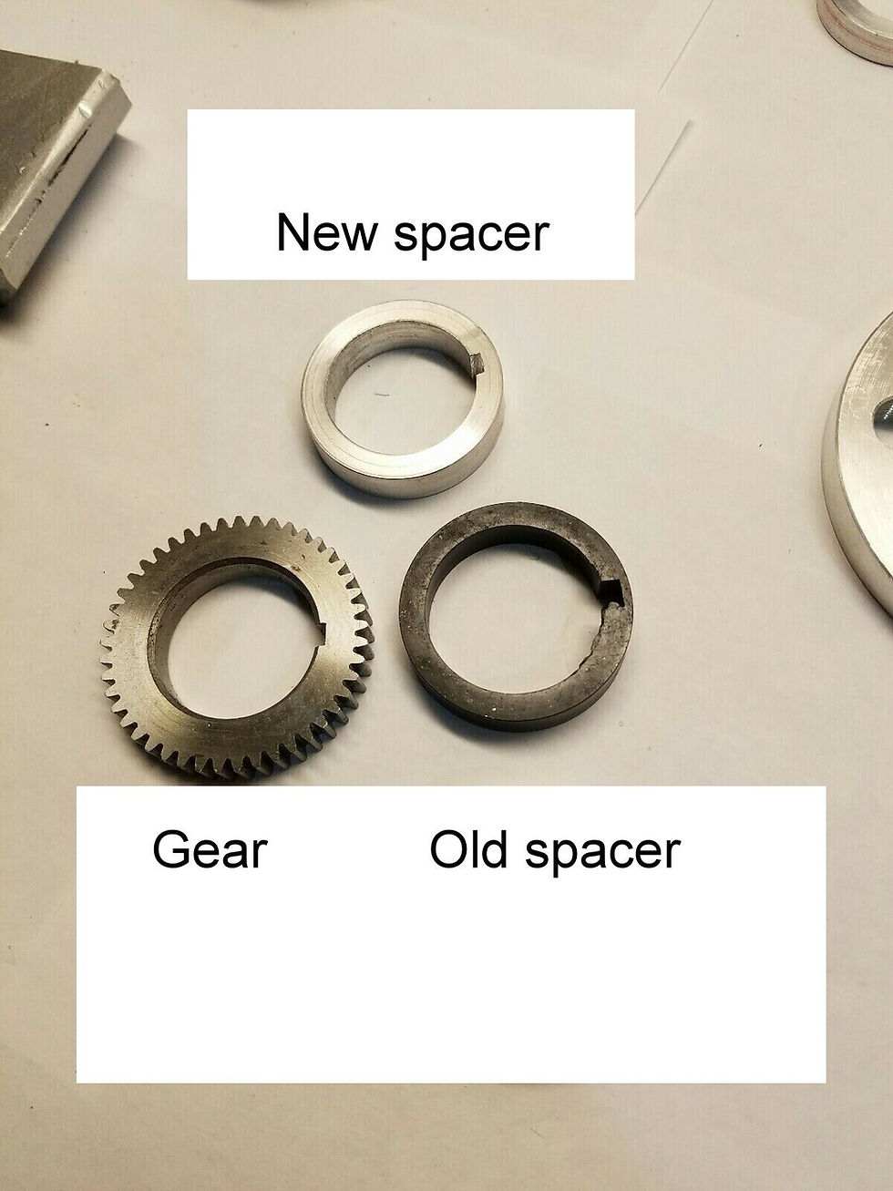 Thumbnail: Aluminum Mini Metal Lathe Headstock Spindle Spacer replaces plastic spacer