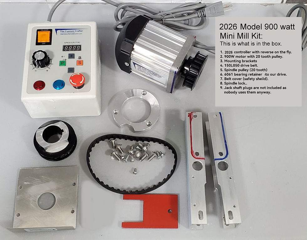 Thumbnail: 2026 Mini Milling Machine 900W  With 1 to 1 Servo motor Upgrade Kit