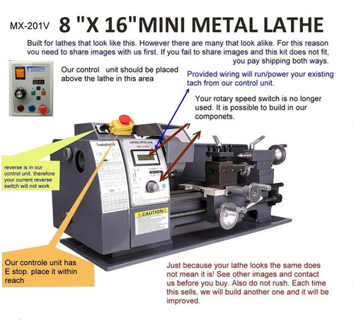 900W MX-210V M type Belt 8X16 Metal Lathe Servo Motor upgrade Kit