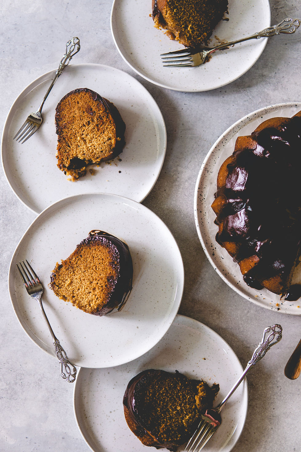 Cardamom Honey Cake with Chocolate Honey Ganache
