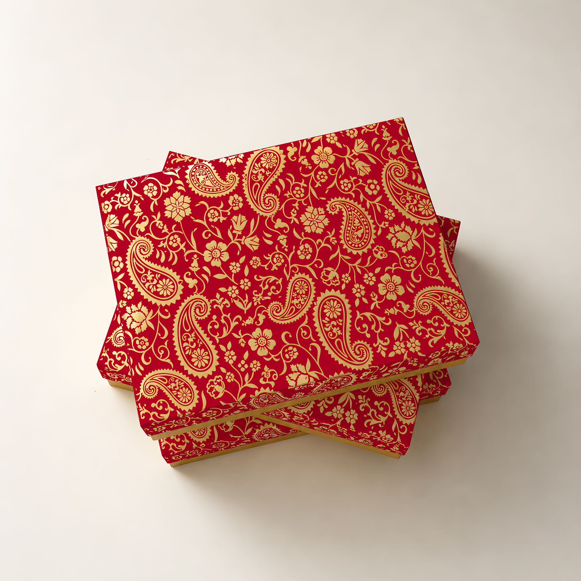 Red & Gold Paisley - Luxury