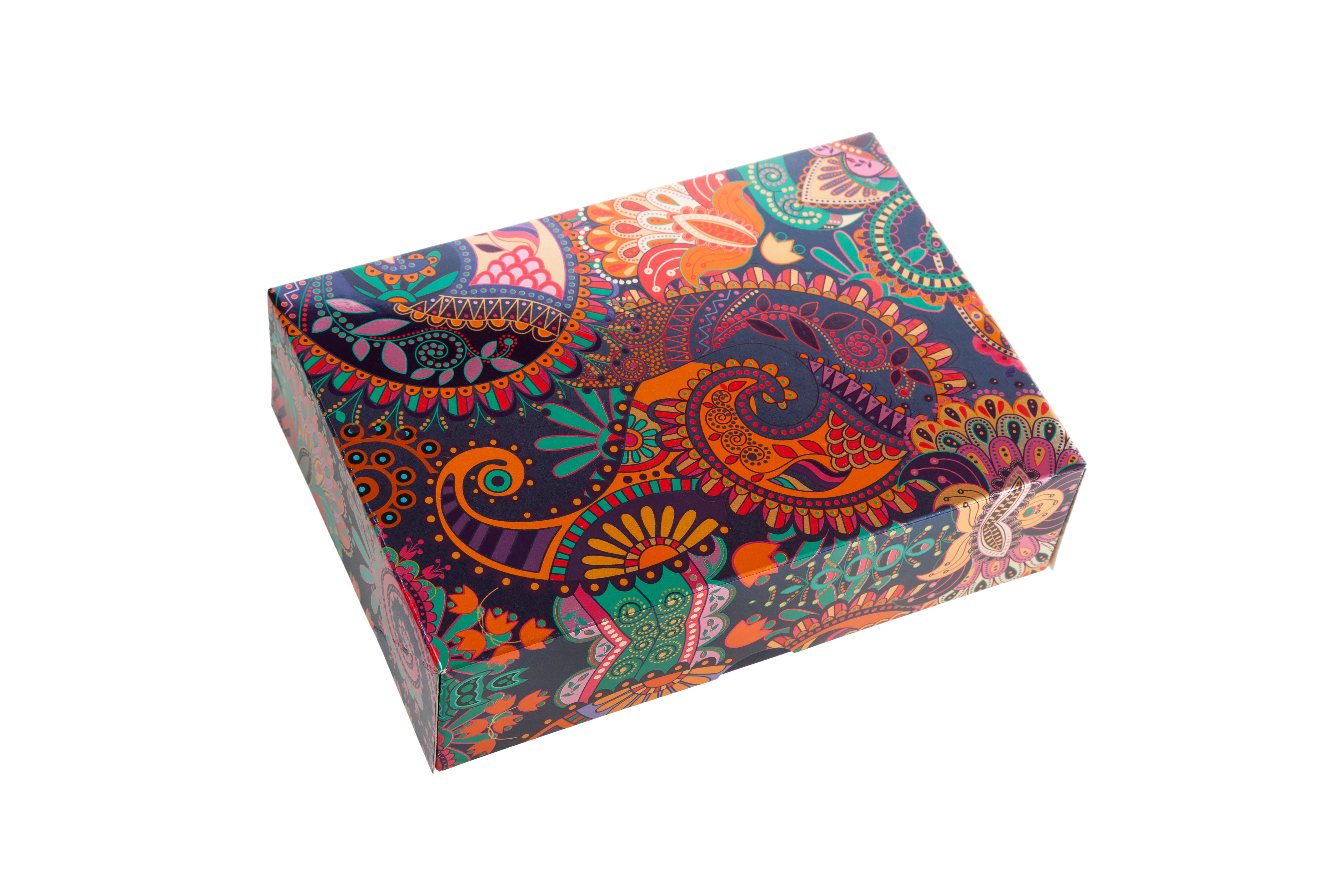 Sample - Multi Paisley Foil UV Box