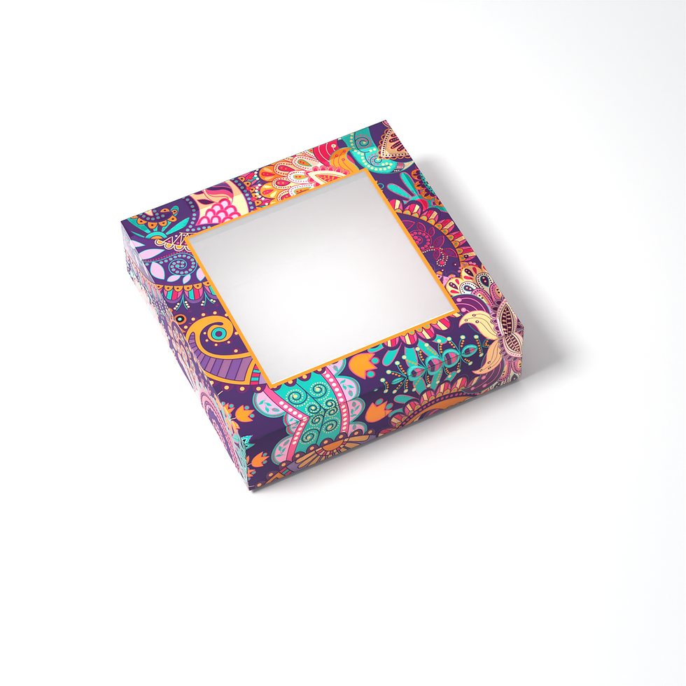 Thumbnail: Sample - Multi Paisley UV Box with Window