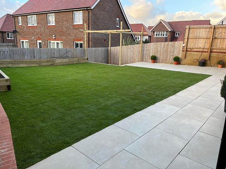 New patio installation