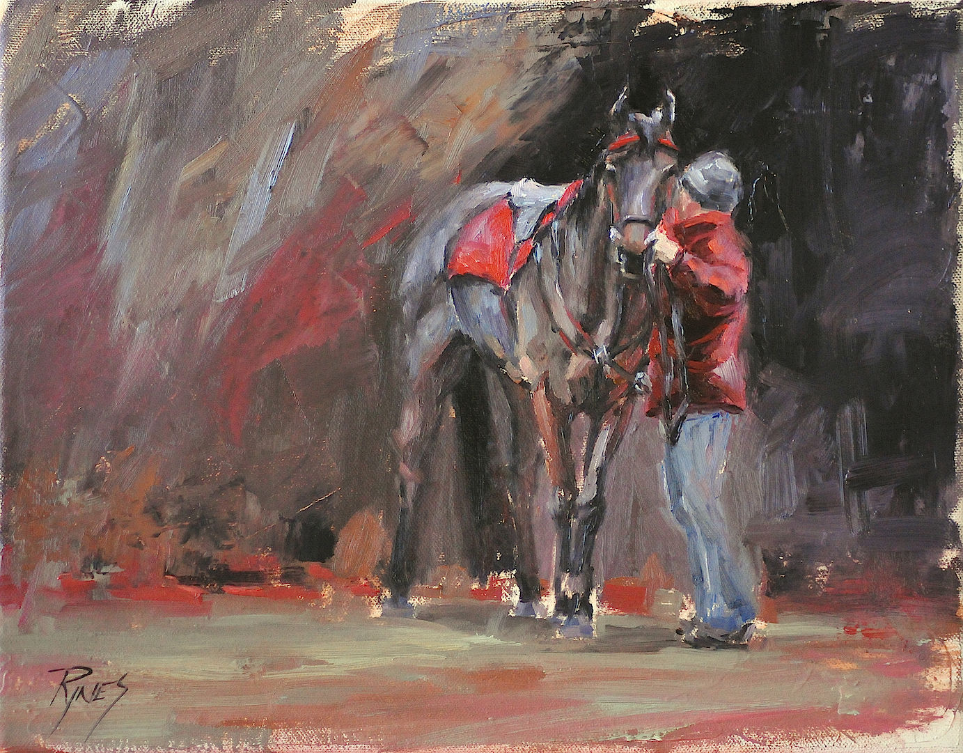 The Red Blanket, oil on canvas, 11 x 14 inches