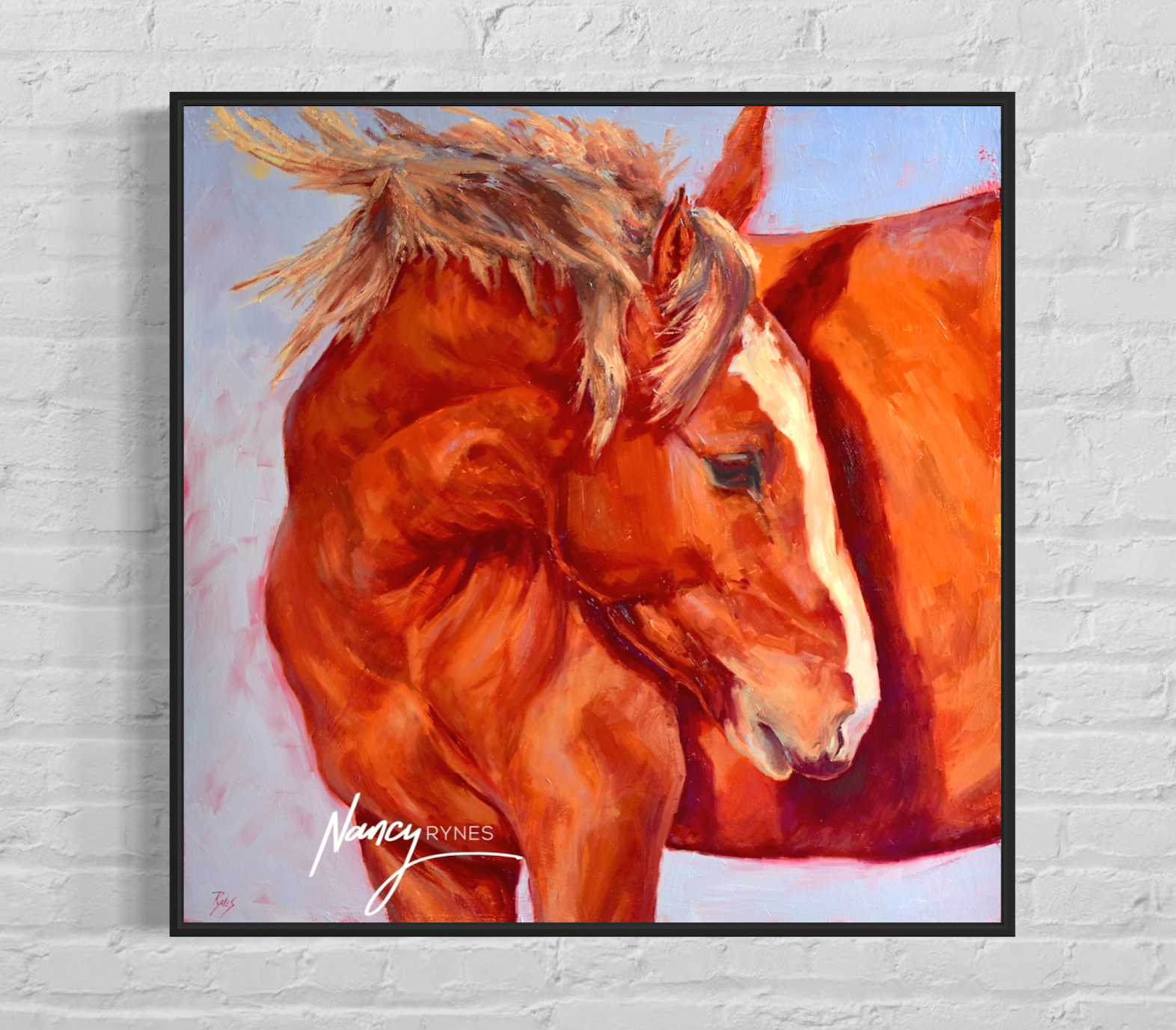 Hot as Blazes, oil on canvas, 36 x 36 inches