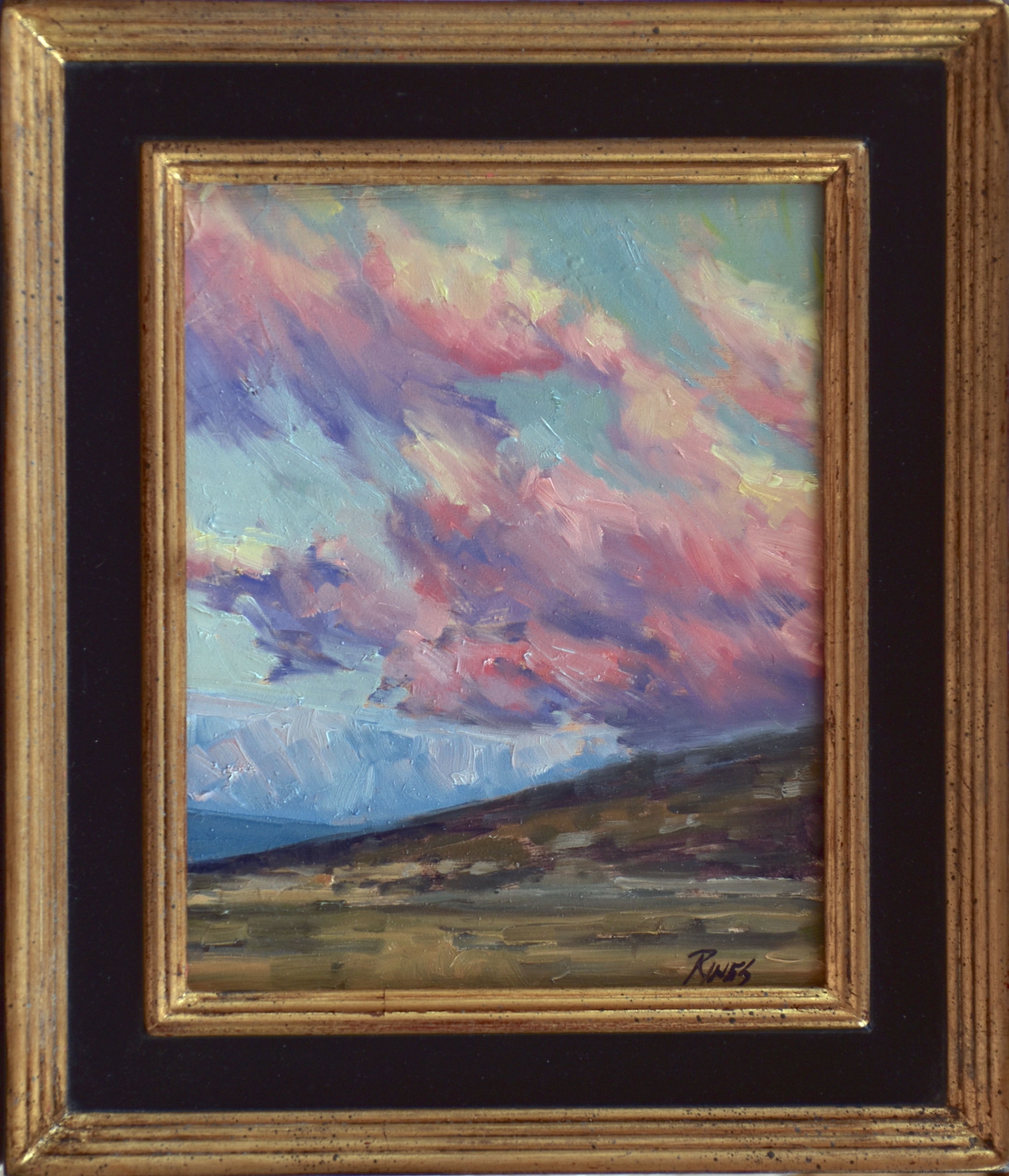 Mountain Sunrise, oil on panel, 8 x 10 inches