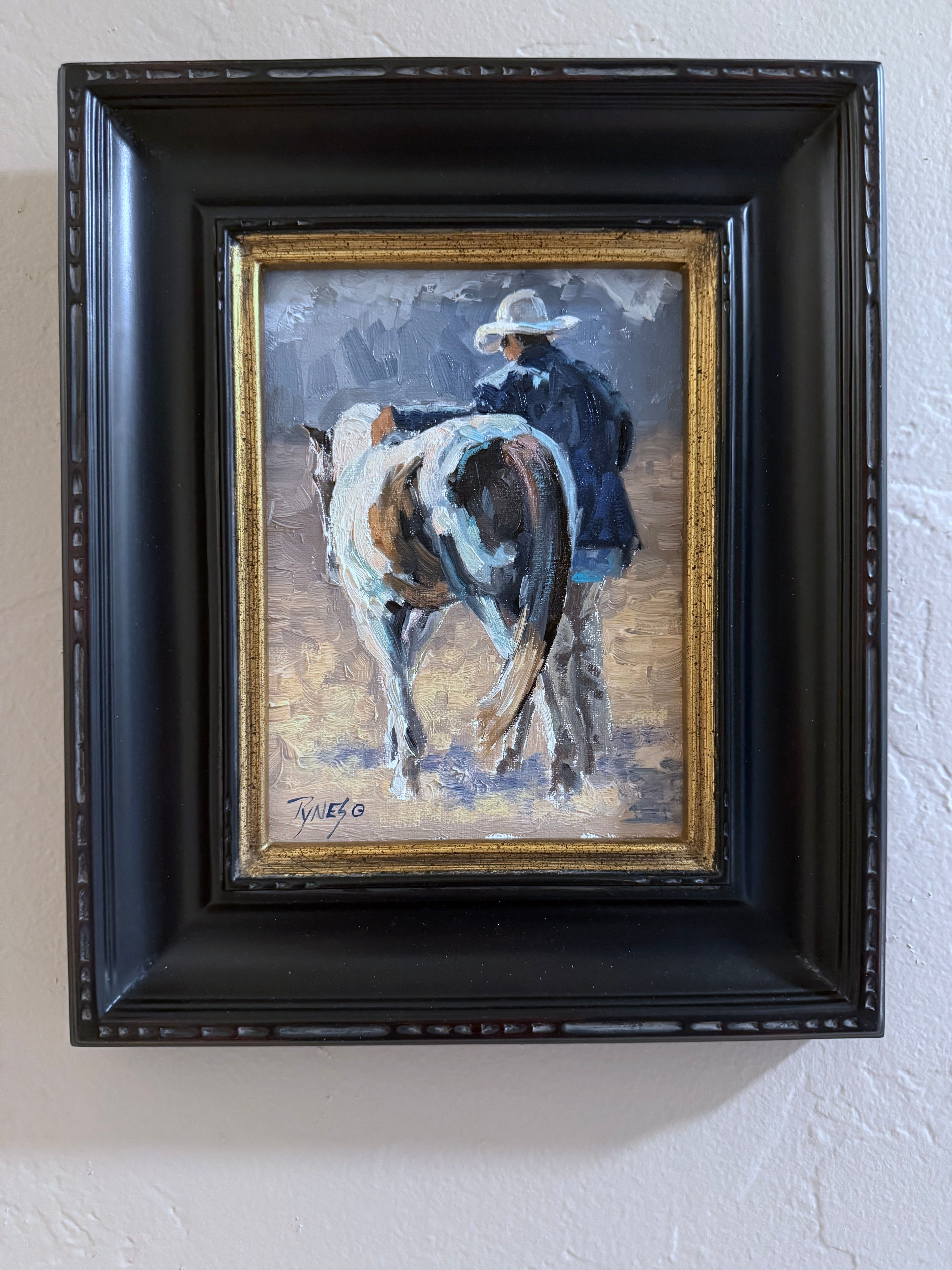 A Gentle Lead, 8x6in Oil