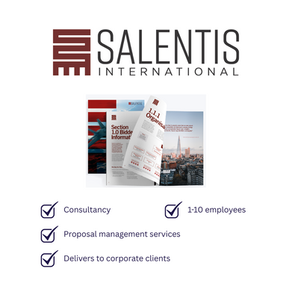 Mock up image of a printed proposal with 4 bullet points summarising the company