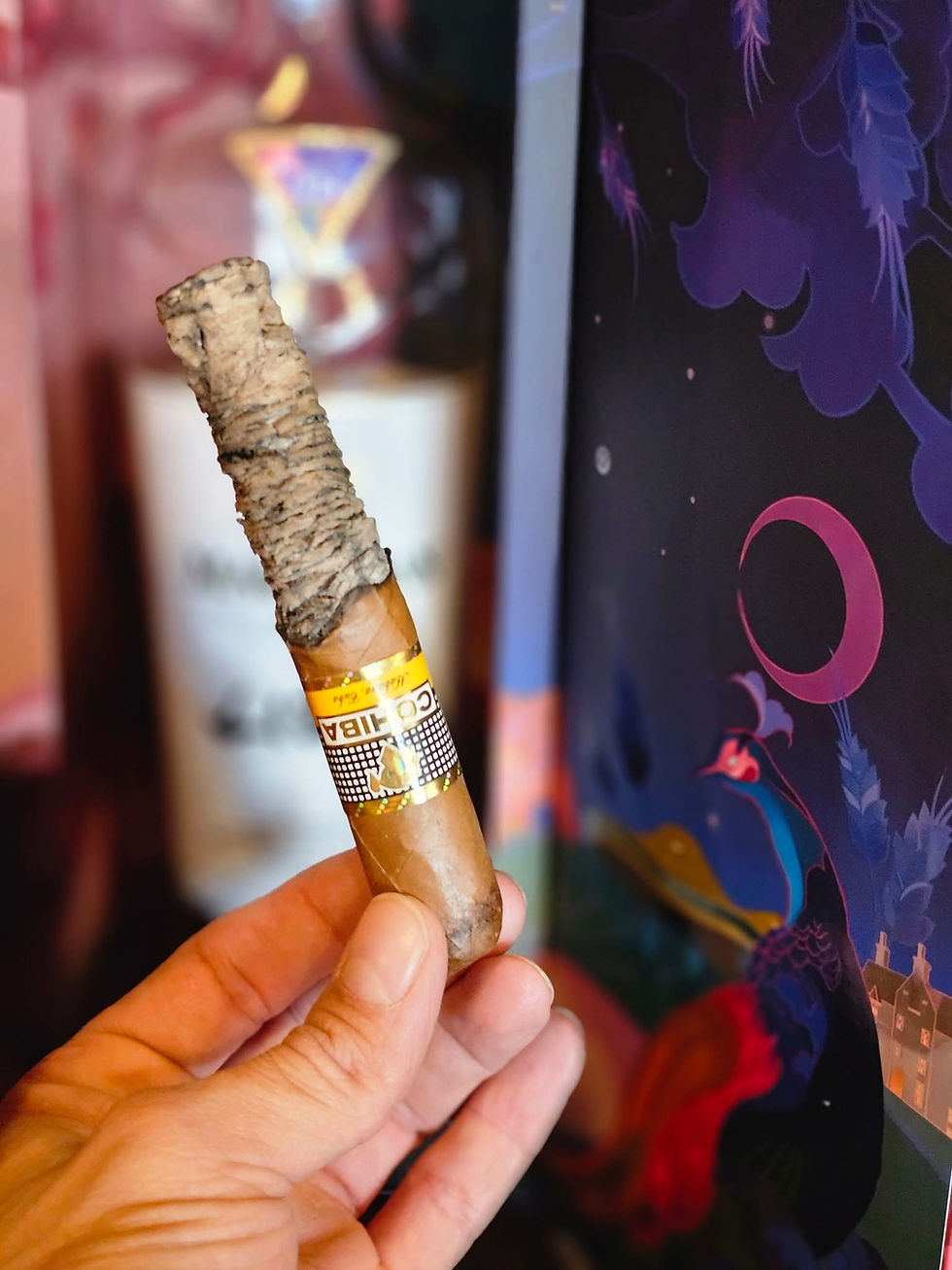 A Long Ash Cohiba Cigar Presented by Oscar M