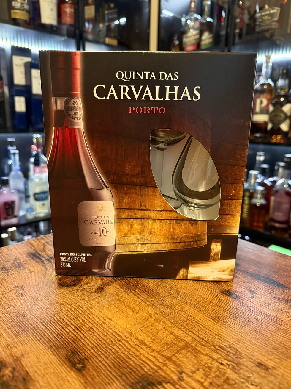 Quinta das Carvalhas 10-Year-Old Tawny Port with 2 Glasses Giftset