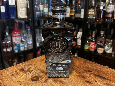 Bottle of Mi Familia Flores Cristalino Anejo Tequila