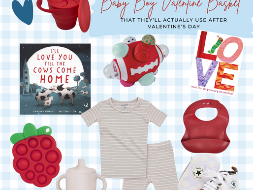 Baby Boy Valentine Basket - That They Will Actually Use After Valentine's Day